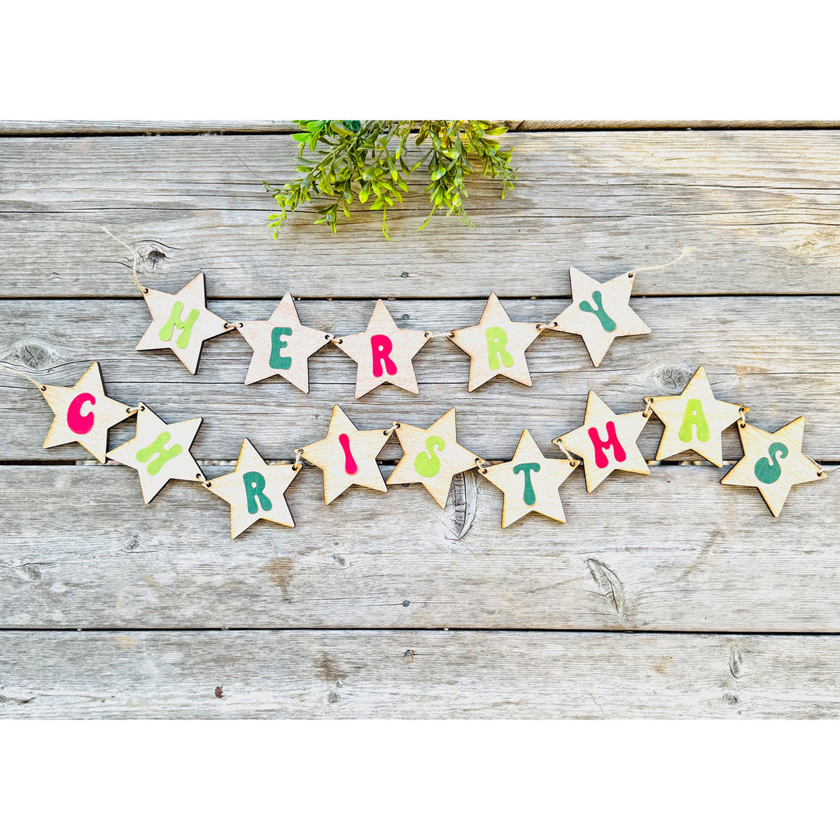 Merry Christmas Star Garland - Glowforge