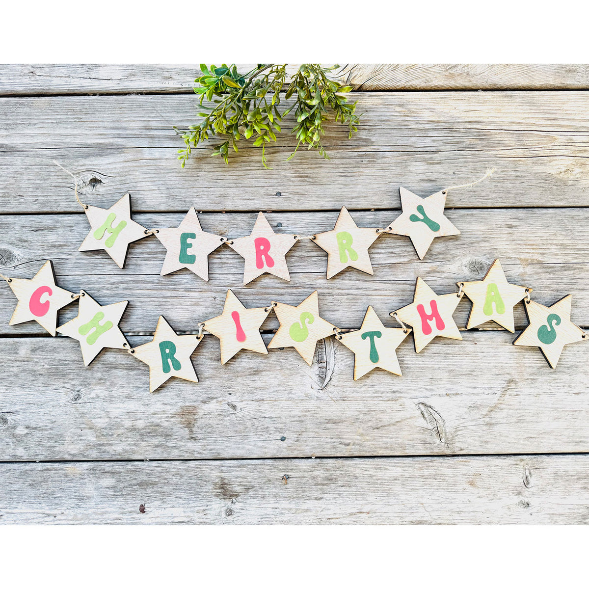 Merry Christmas Star Garland - Glowforge