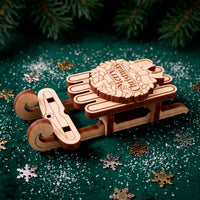 Merry Christmas Vintage Sled Ornament - Glowforge