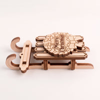 Merry Christmas Vintage Sled Ornament - Glowforge