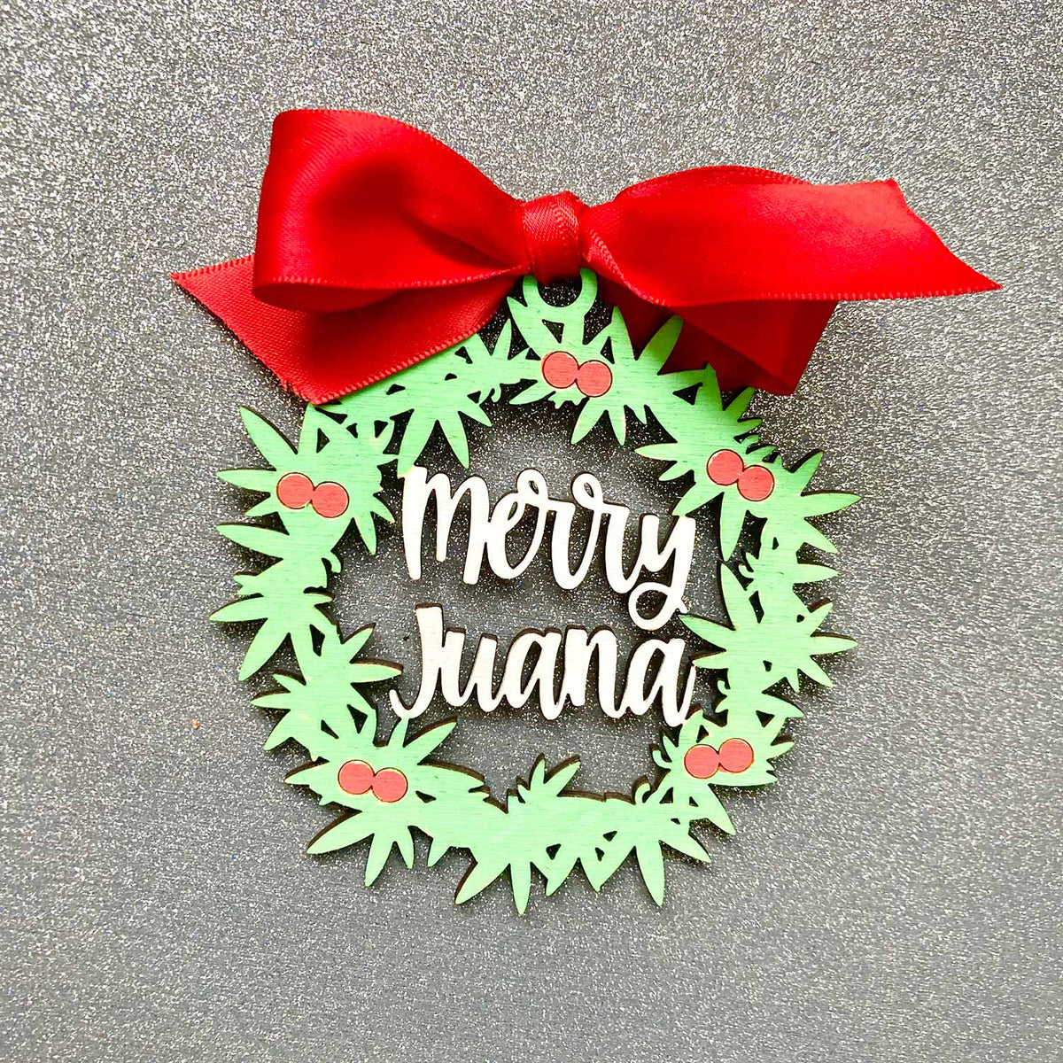 Merry Juana Christmas Ornament (Set of 2) - Glowforge
