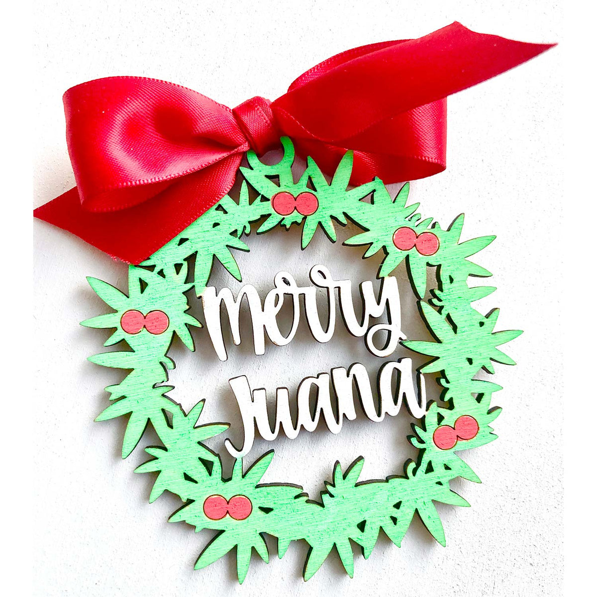 Merry Juana Christmas Ornament (Set of 2) - Glowforge