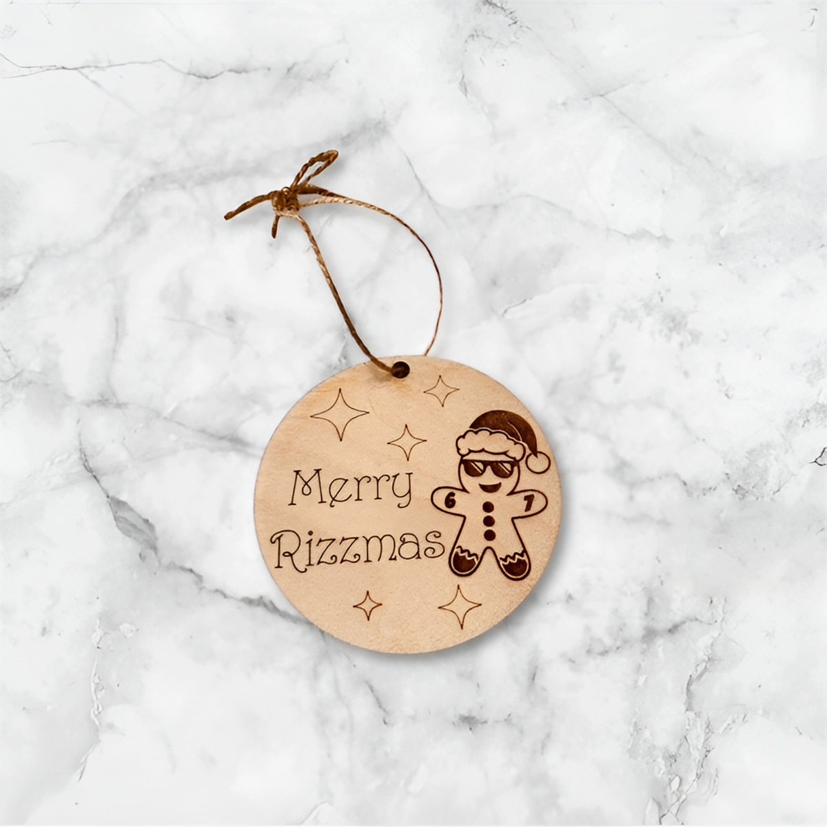 Merry Rizzmas Gingerbread Ornament (67 Version)- Glowforge