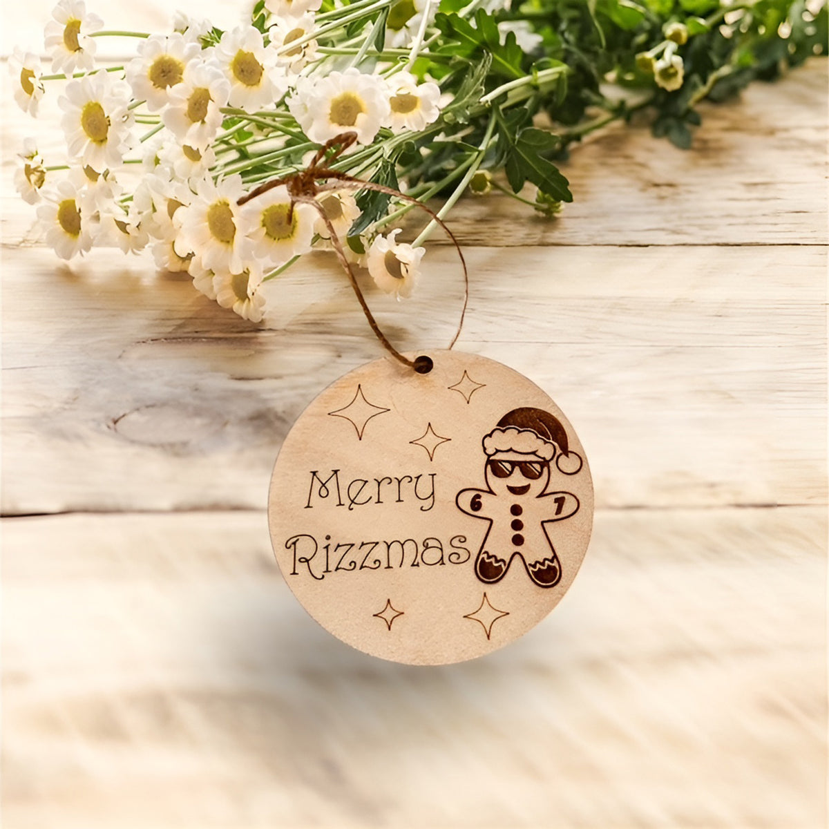 Merry Rizzmas Gingerbread Ornament (67 Version) - Glowforge