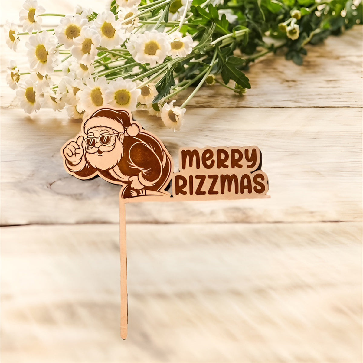 Merry Rizzmas Santa Kids / Teen Door Trim Decor - Glowforge