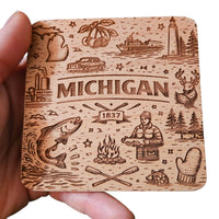 Michigan Coaster Design - Glowforge