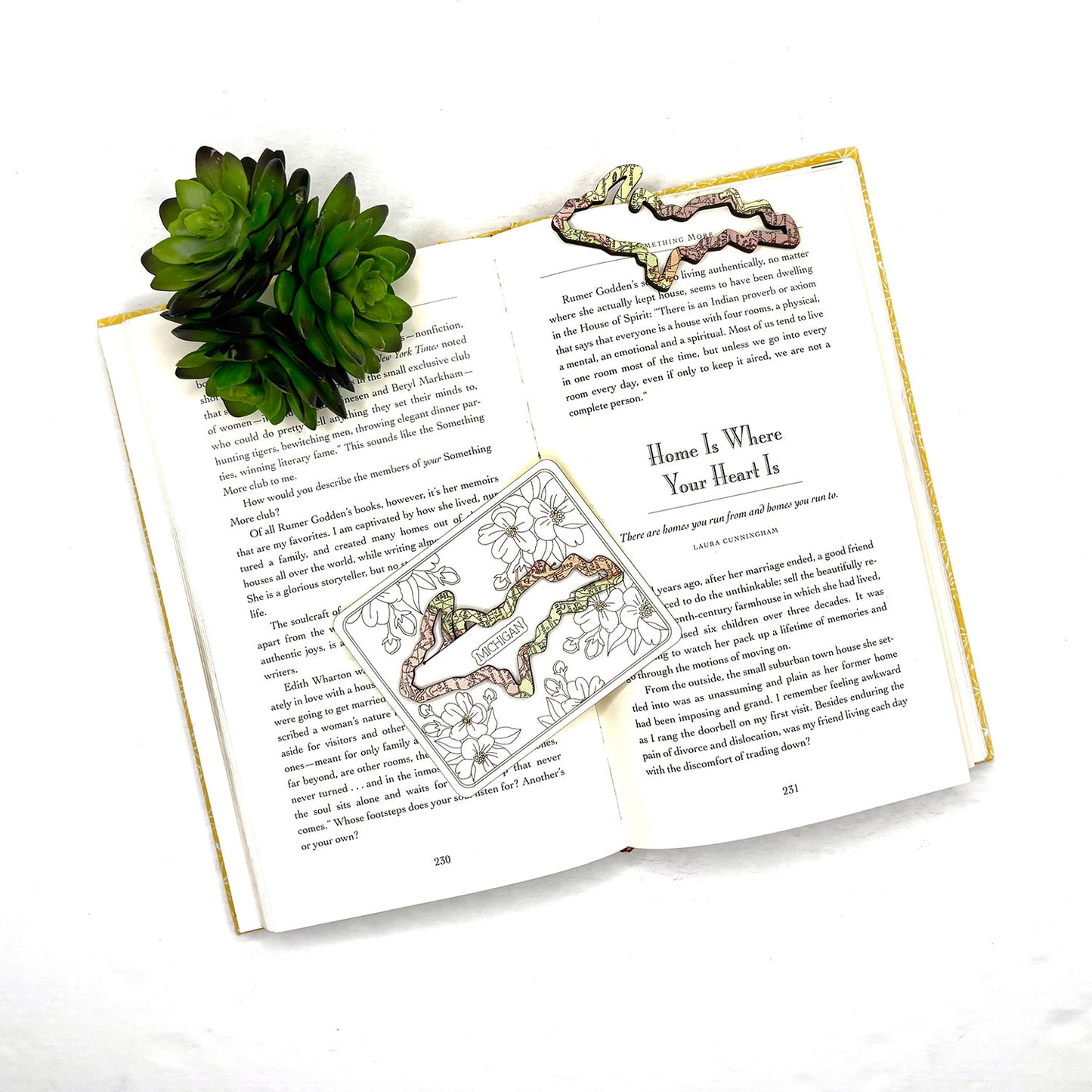 Michigan UP Shaped Bookmark with Card Backer - Paperclip - Snack Bag Closure - Glowforge