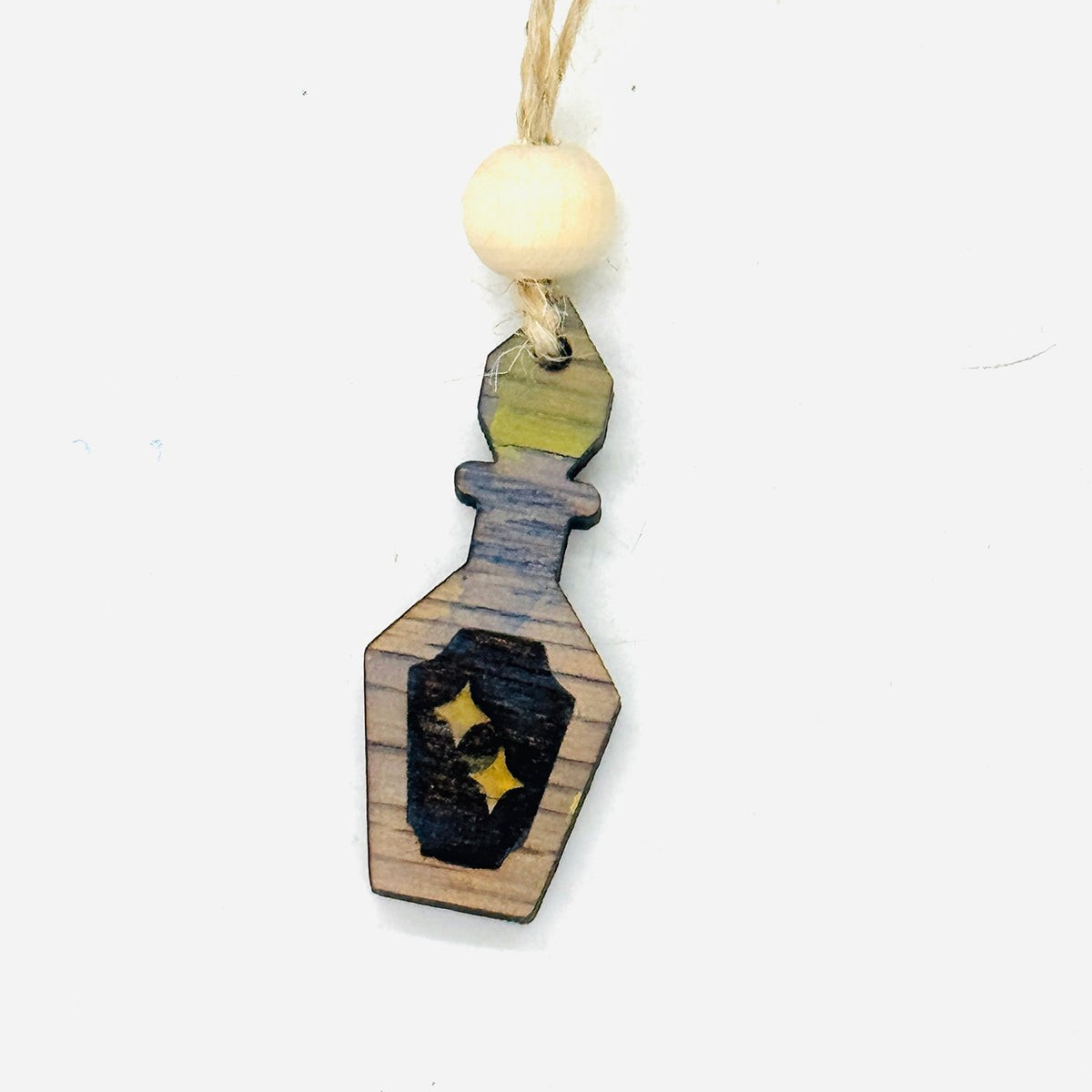 Midnight Elixir Moon & Stars Potion Bottle Halloween Car Charm Ornament - Glowforge