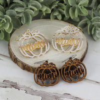 Mimi Pumpkin Earrings - Fall Earrings (Set of 2 Sizes) - Glowforge