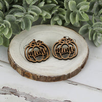 Mimi Pumpkin Earrings - Fall Earrings (Set of 2 Sizes) - Glowforge
