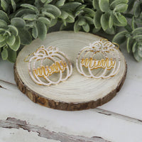 Mimi Pumpkin Earrings - Fall Earrings (Set of 2 Sizes) - Glowforge