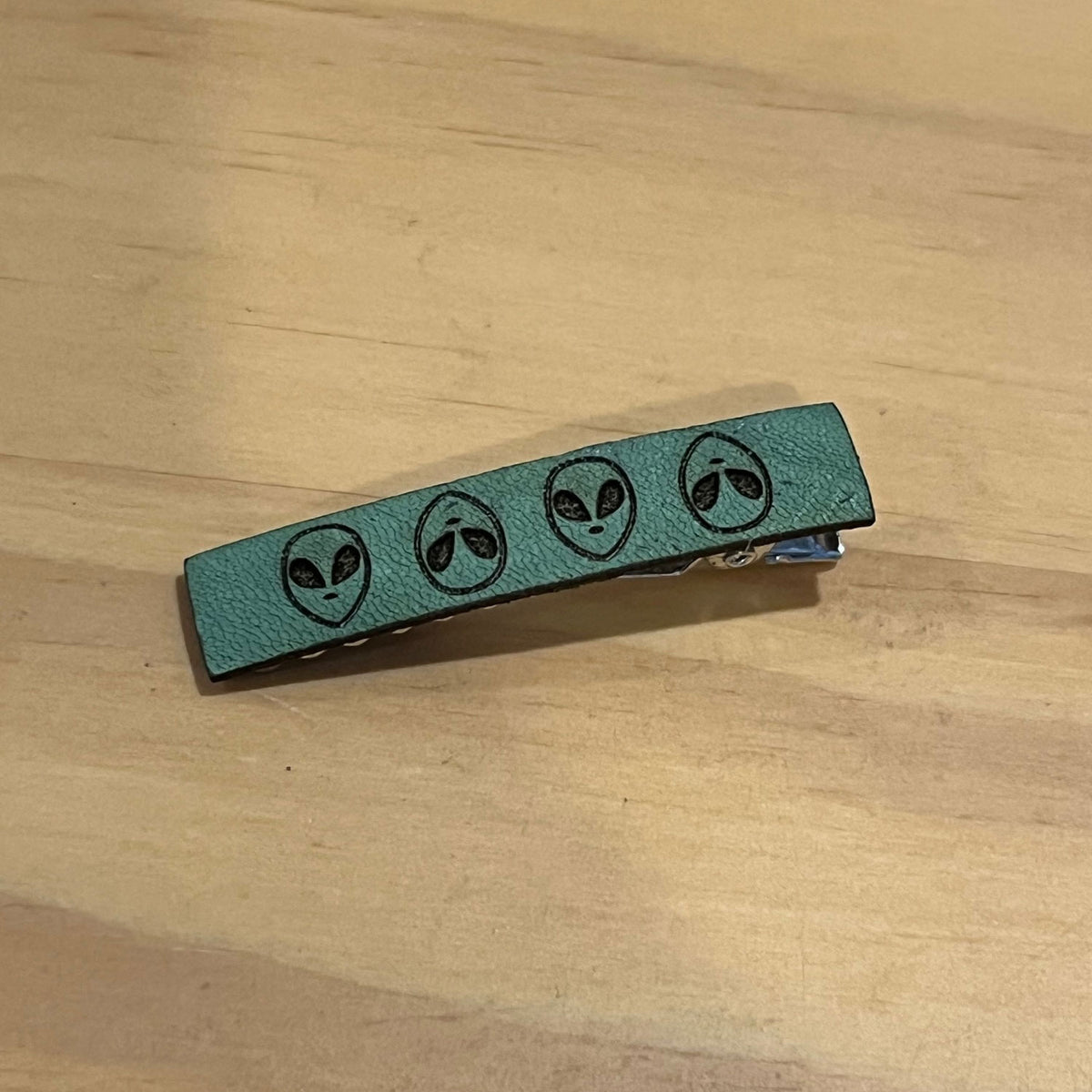 Mini Alien Leather Barrette - Glowforge