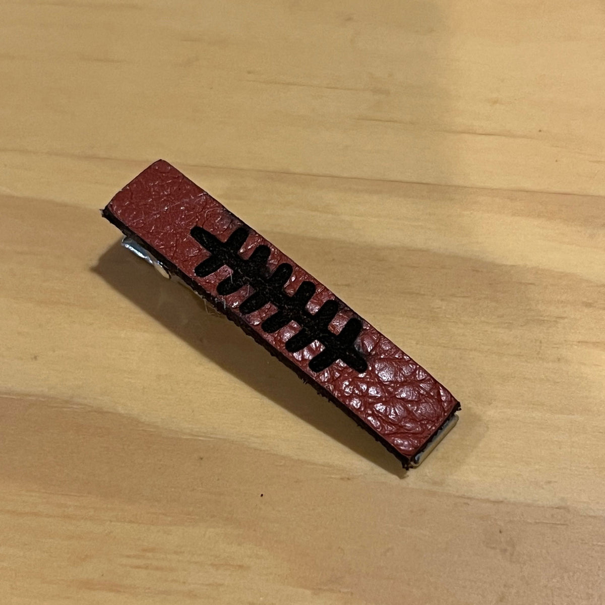 Mini Football Leather Barrette - Glowforge
