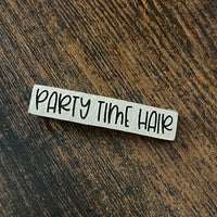Mini Party Time Hair Leather Barrette - Glowforge