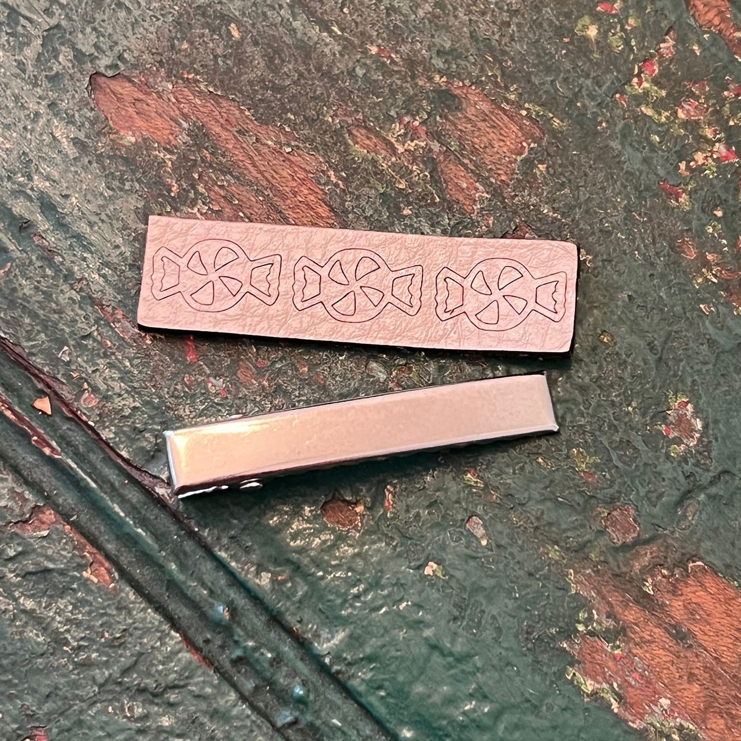 Mini Peppermint Bar Barrette - Glowforge