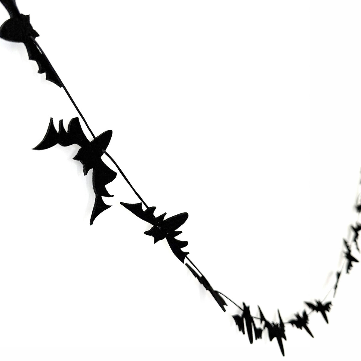 Mini Polyester Felt Doodle Bat Garland Halloween Decor - Glowforge