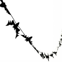 Mini Polyester Felt Doodle Bat Garland Halloween Decor - Glowforge