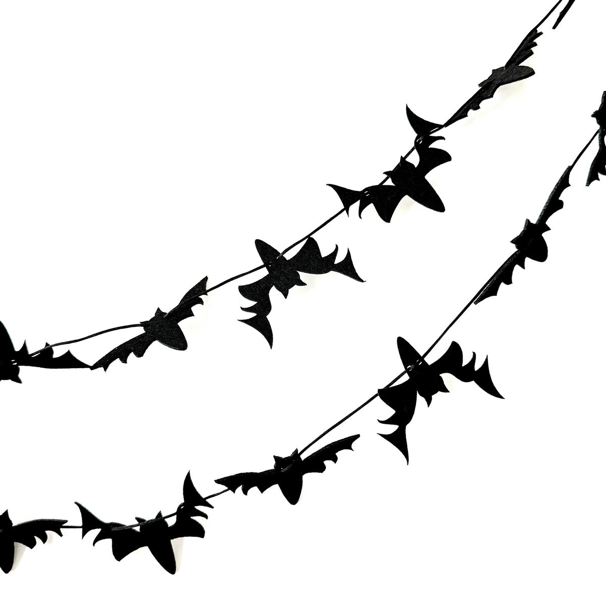 Mini Polyester Felt Doodle Bat Garland Halloween Decor - Glowforge