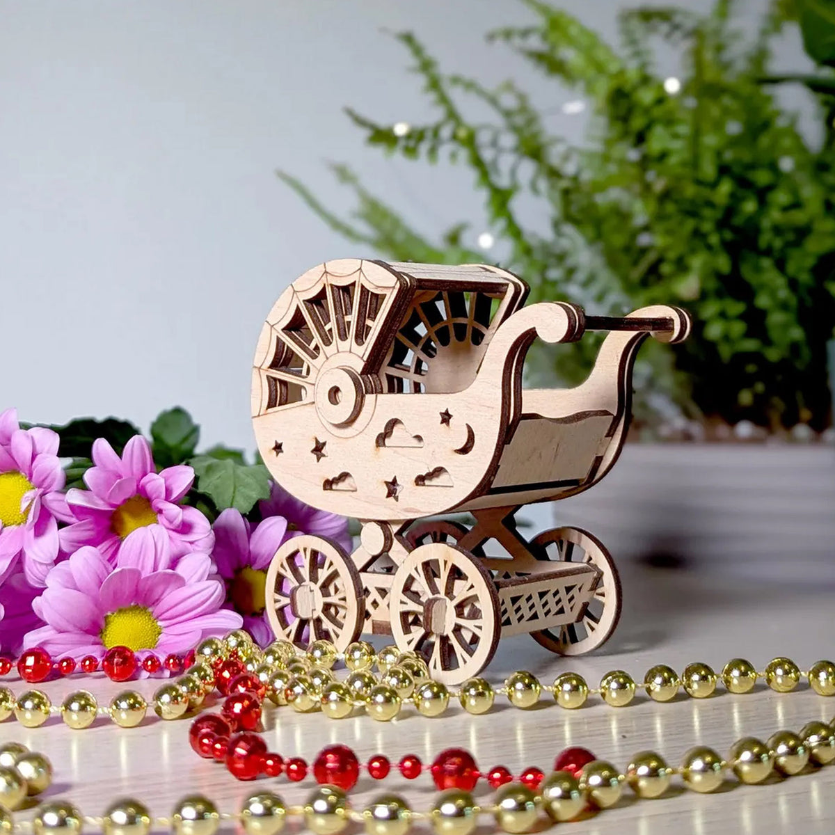 antique baby stroller Miniature Vintage Baby Stroller – Glowforge Shop