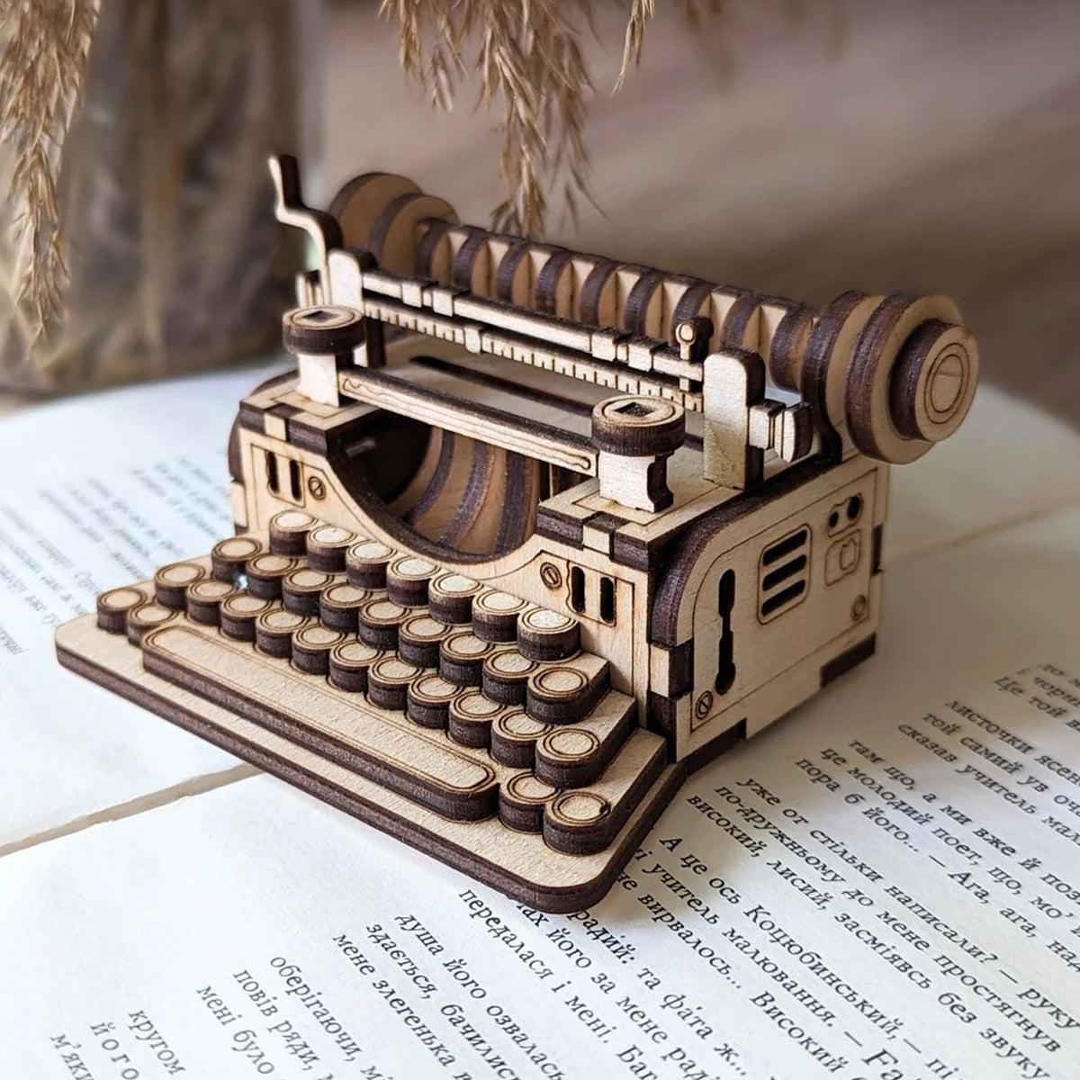 Mini Block Type Writer Miniature Vintage Typewriter With Slot For Small Paper Sheet ...