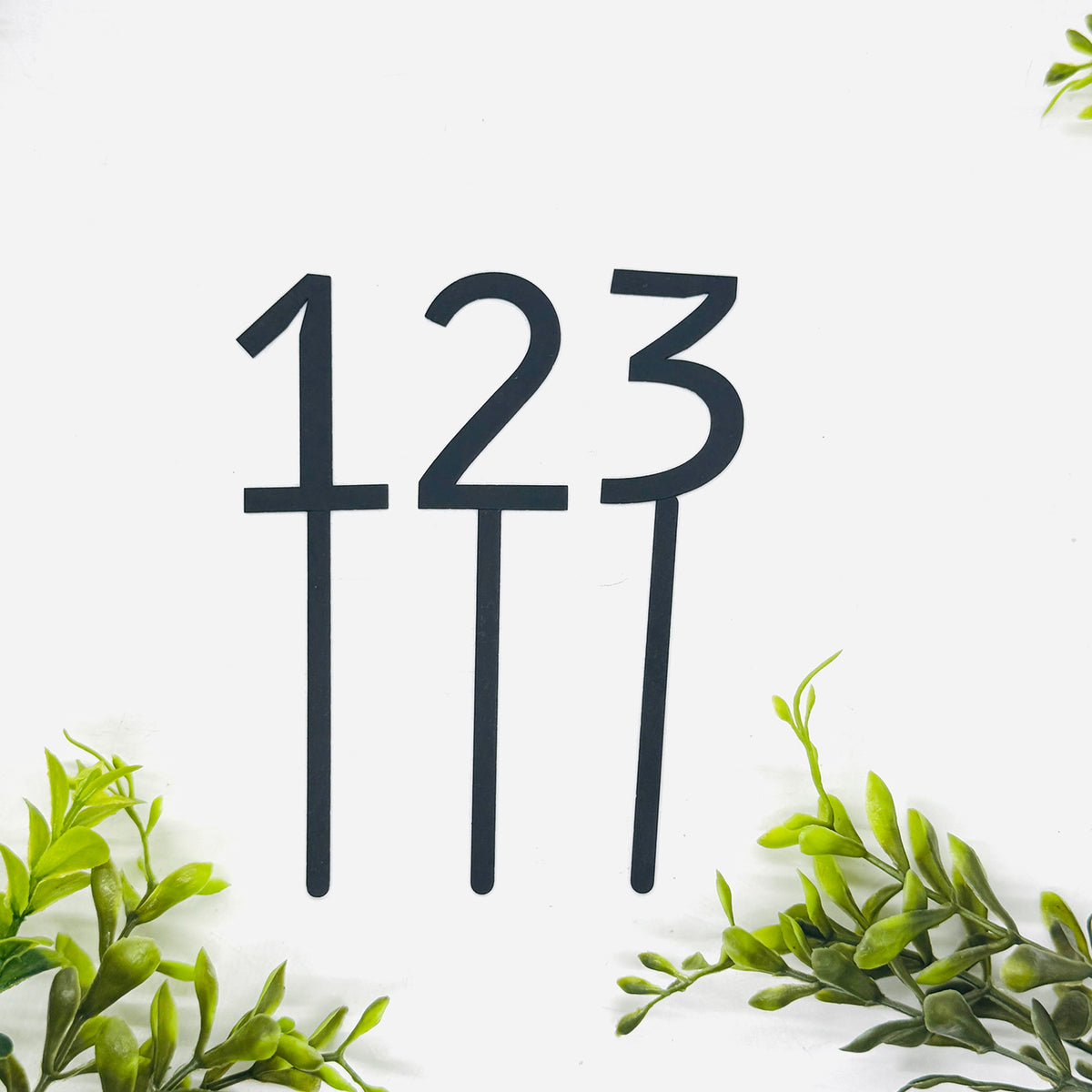 Minimalist Number Cake Toppers #0-9 - Birthday & Celebration Decor (Set of 10) - Glowforge