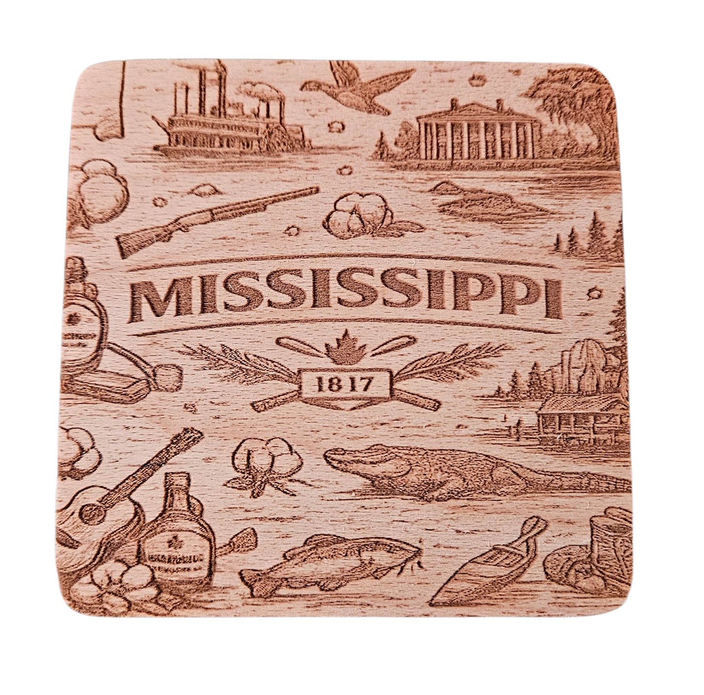Mississippi Coaster Design - Glowforge