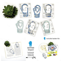 Mitten Bookmark with Card Backer - Paperclip - Snack Bag Closure - Glowforge