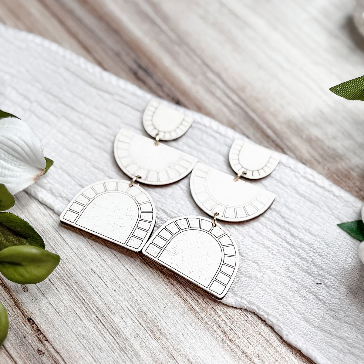 Modern Geometric Arch Earrings - Glowforge