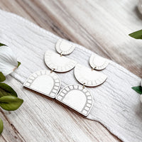 Modern Geometric Arch Earrings - Glowforge