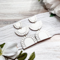 Modern Geometric Arch Earrings - Glowforge