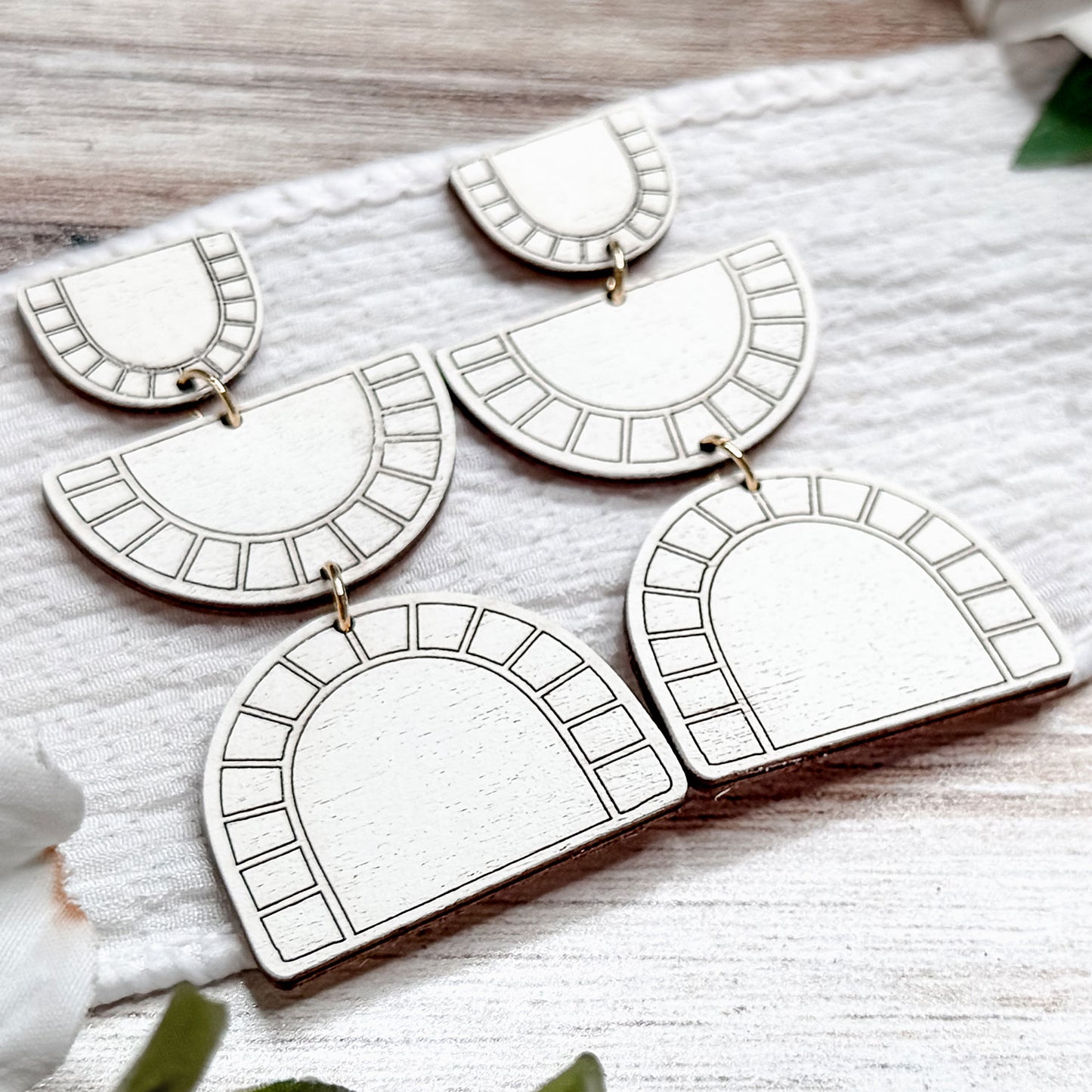 Modern Geometric Arch Earrings - Glowforge