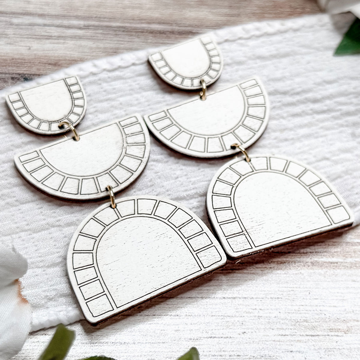 Modern Geometric Arch Earrings - Glowforge