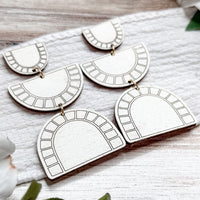 Modern Geometric Arch Earrings - Glowforge