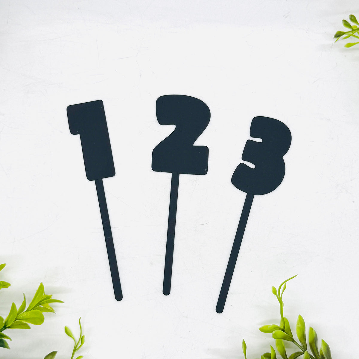 Modern Number Cake Topper #'s 0-9 - Birthday & Celebration Decor (Set of 10) - Glowforge