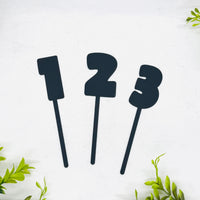 Modern Number Cake Topper #'s 0-9 - Birthday & Celebration Decor (Set of 10) - Glowforge