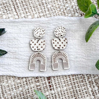 Modern Rainbow Arch Dangle Earrings - Glowforge