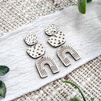 Modern Rainbow Arch Dangle Earrings - Glowforge