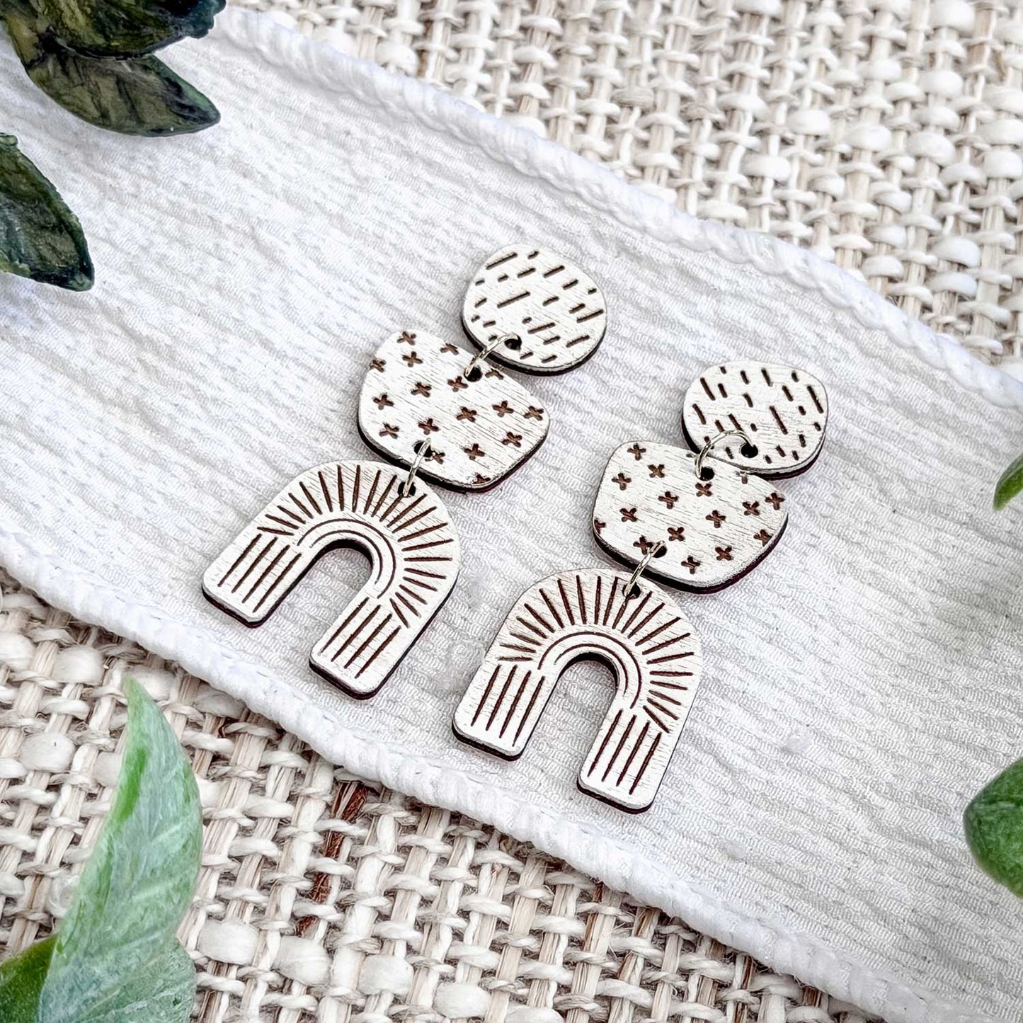 Modern Rainbow Arch Dangle Earrings - Glowforge