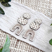 Modern Rainbow Arch Dangle Earrings - Glowforge
