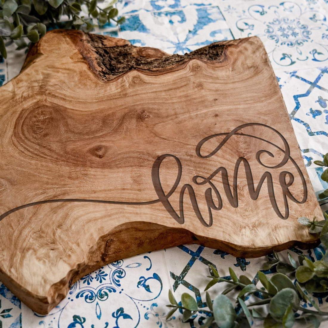 Modern Script Home Charcuterie Board Design - Glowforge