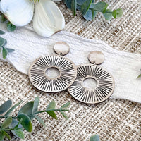 Modern Sunburst Statement Earrings - Glowforge