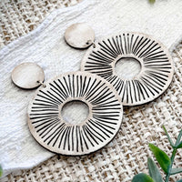 Modern Sunburst Statement Earrings - Glowforge