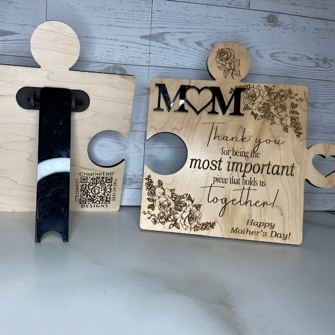 Mom Appreciation Puzzle Pieces Version #1 - Glowforge
