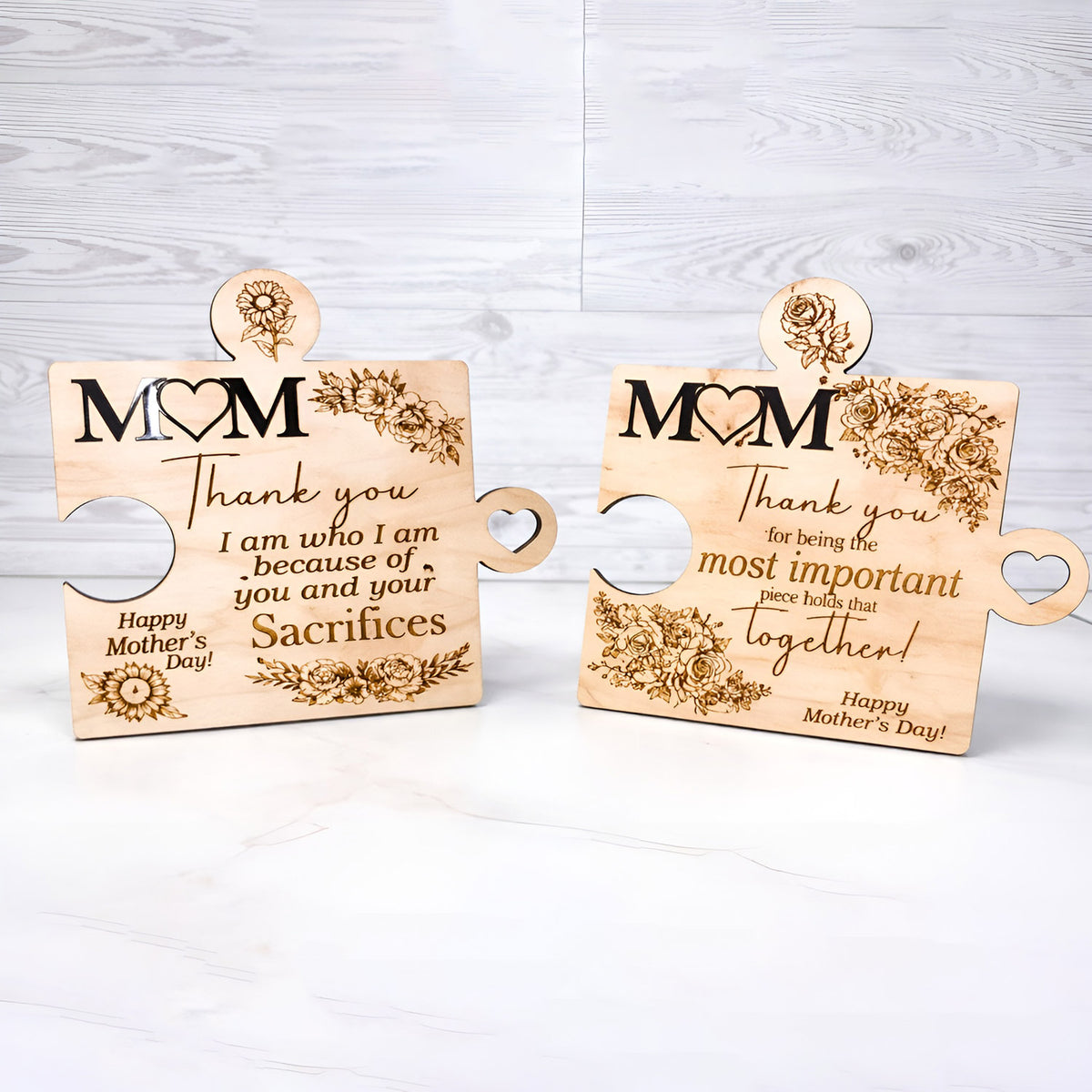 Mom Appreciation Puzzle Pieces Version #1 - Glowforge