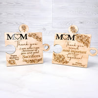 Mom Appreciation Puzzle Pieces Version #1 - Glowforge