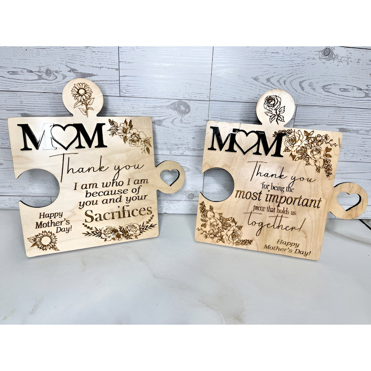 Mom Appreciation Puzzle Pieces Version #1 - Glowforge