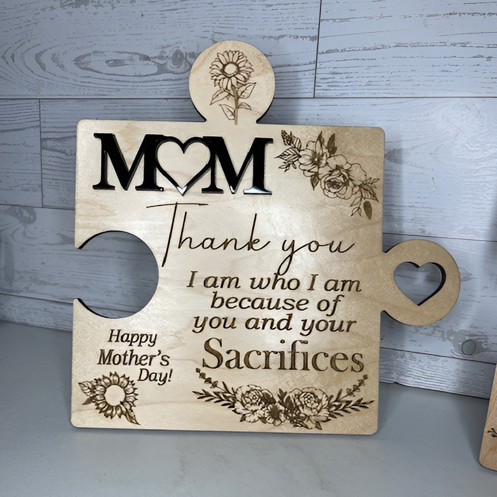 Mom Appreciation Puzzle Pieces Version #2 - Glowforge
