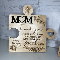Mom Appreciation Puzzle Pieces Version #2 - Glowforge