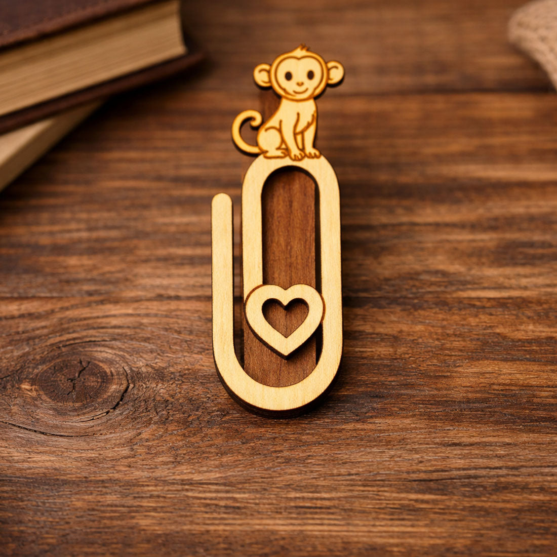 Monkey Paperclip Bookmark - Glowforge