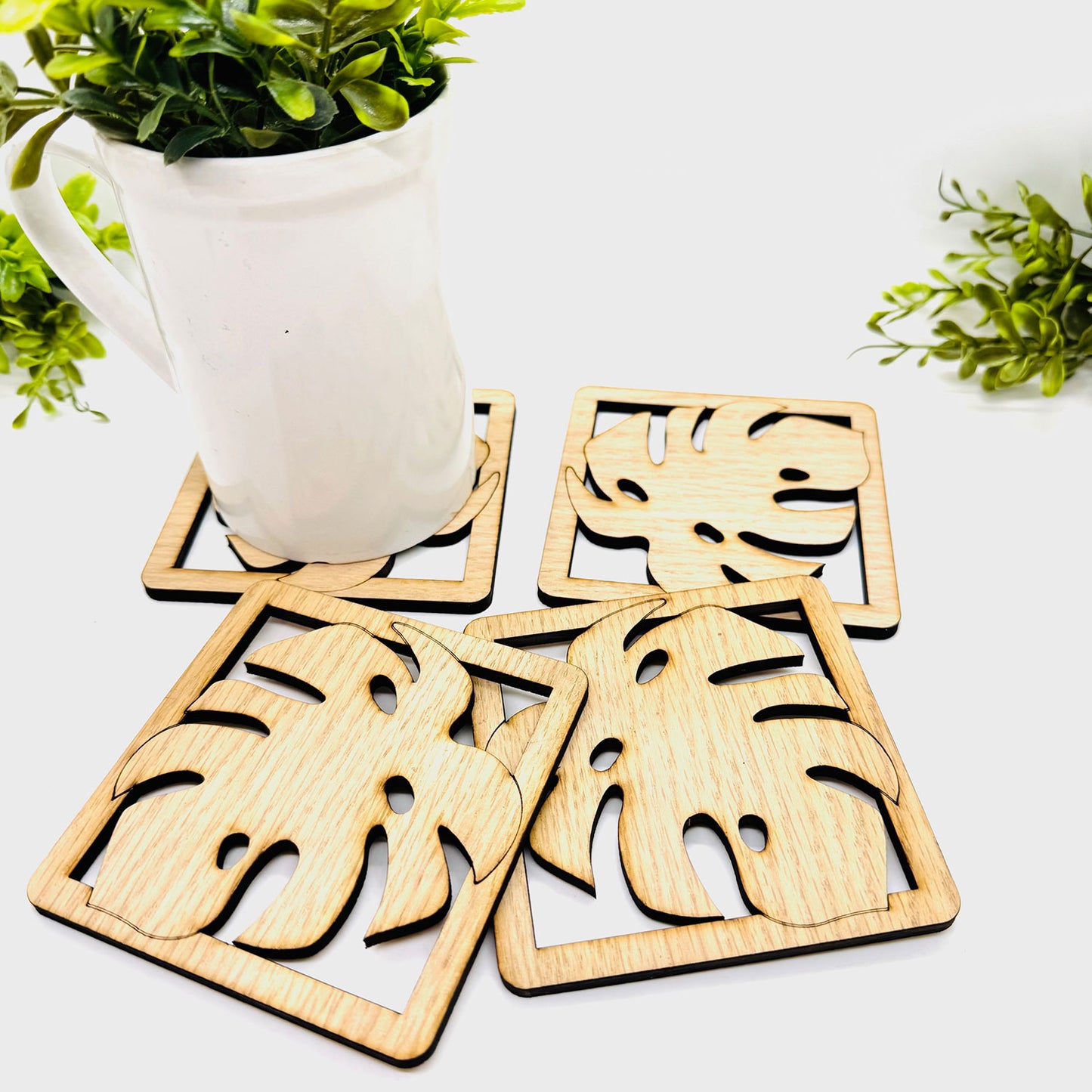 Monstera Leaf Table Protector #1 (Set of 4) - Glowforge